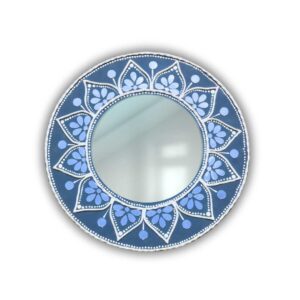 Serene Reflections | Handcrafted Lippan Art Mirror Frame