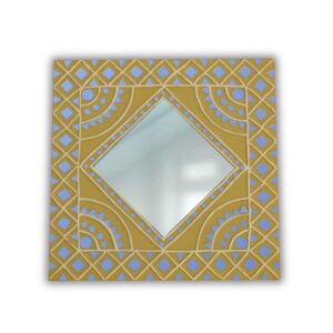 Sunburst Ochre | Handcrafted Lippan Art Mirror Frame