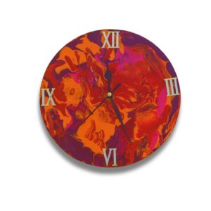 Vibrant Aura | Handcrafted Fluid Art Clock