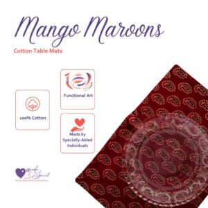 Mango Maroons Cotton Table Mats