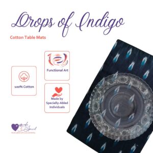 Drops of Indigo Cotton Table Mats