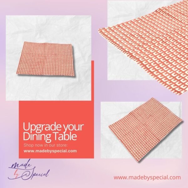 Block Pattern | Cotton Table Mats - Image 6