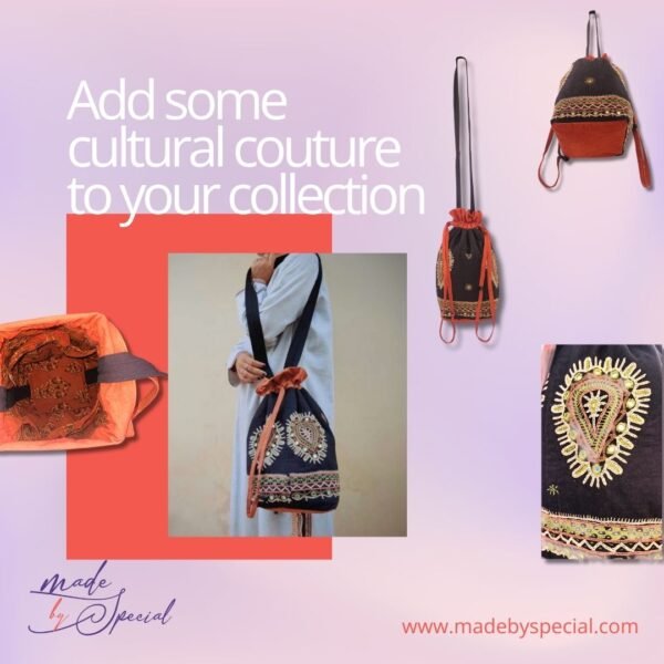 Black Rabari Charm Bag | Carry Culture, Crafted with Care - Image 4