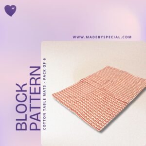 Block Pattern | Cotton Table Mats