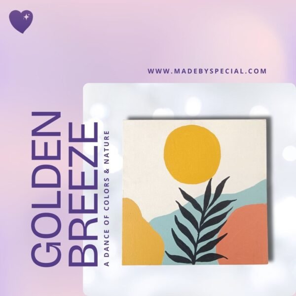 Golden Breeze | Bold shapes, earthy hues art that speaks